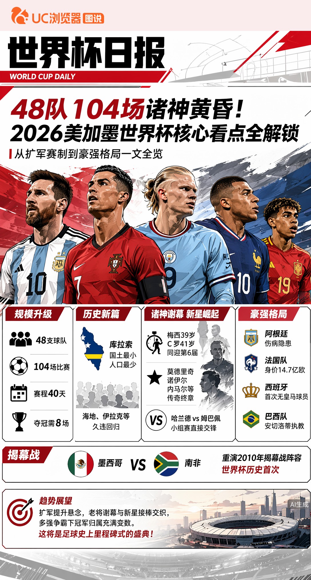 48队104场诸神黄昏！2026美加墨世界杯核心看点全解锁