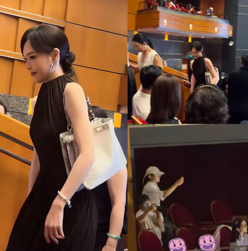 唐嫣现身上海大剧院，参加女儿“小小糖”所在幼儿园的艺术节活动，刚一亮相就迎来众多