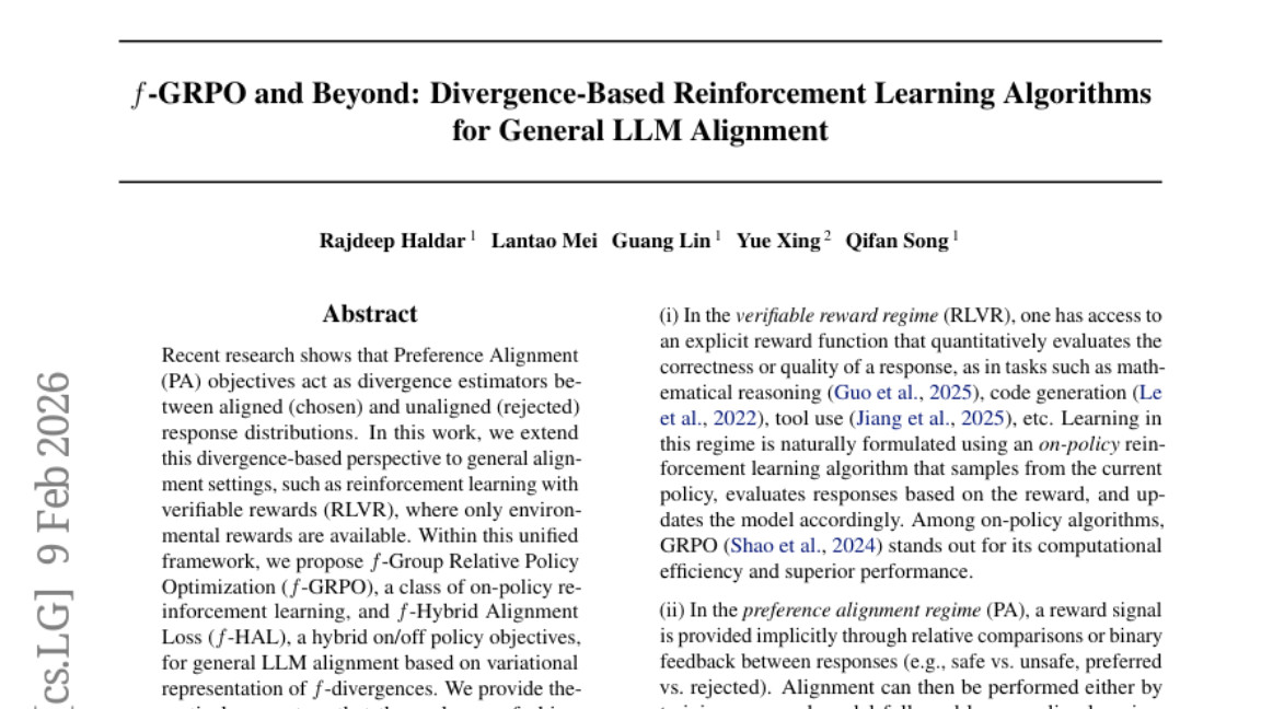 普渡大学首创f-GRPO：让AI对齐变得像调音师一样精准