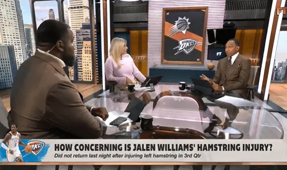 A-史密斯在一档节目中表示：“我非常担心……我觉得没有杰伦-威廉姆斯的话，雷霆赢