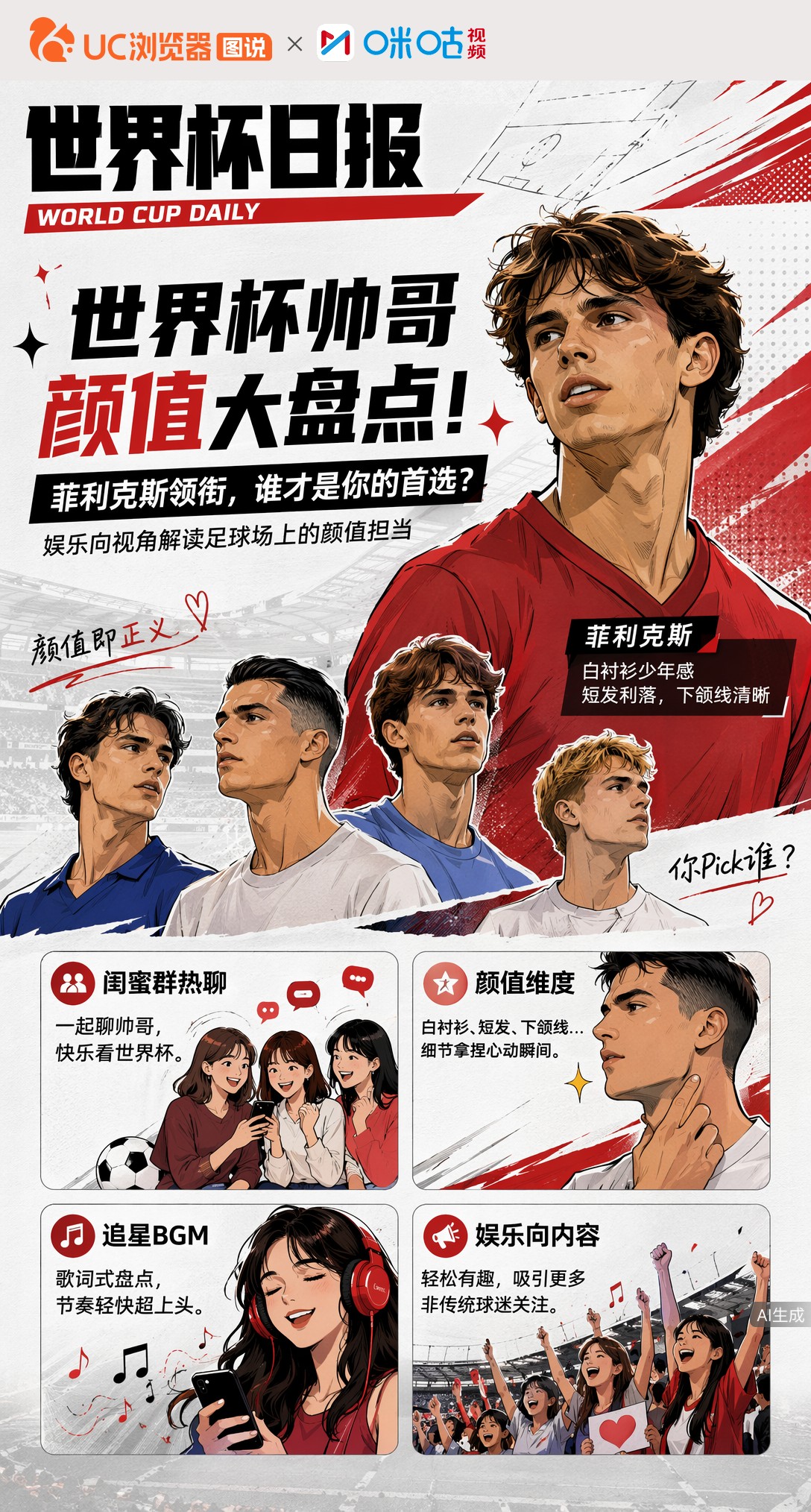 世界杯帅哥颜值大盘点！菲利克斯领衔，谁才是你的首选？