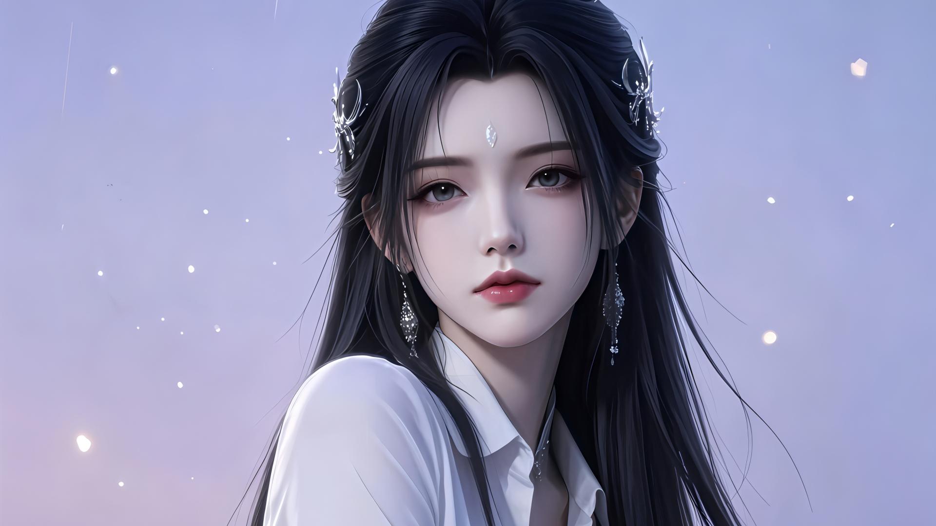 陆雪琪壁纸：陆雪琪主动下山与张小凡相见，‌两人牵手相视一笑！ ​​​