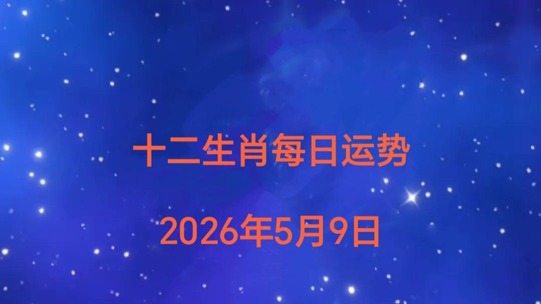 十二生肖每日运势（2026年5月9日）