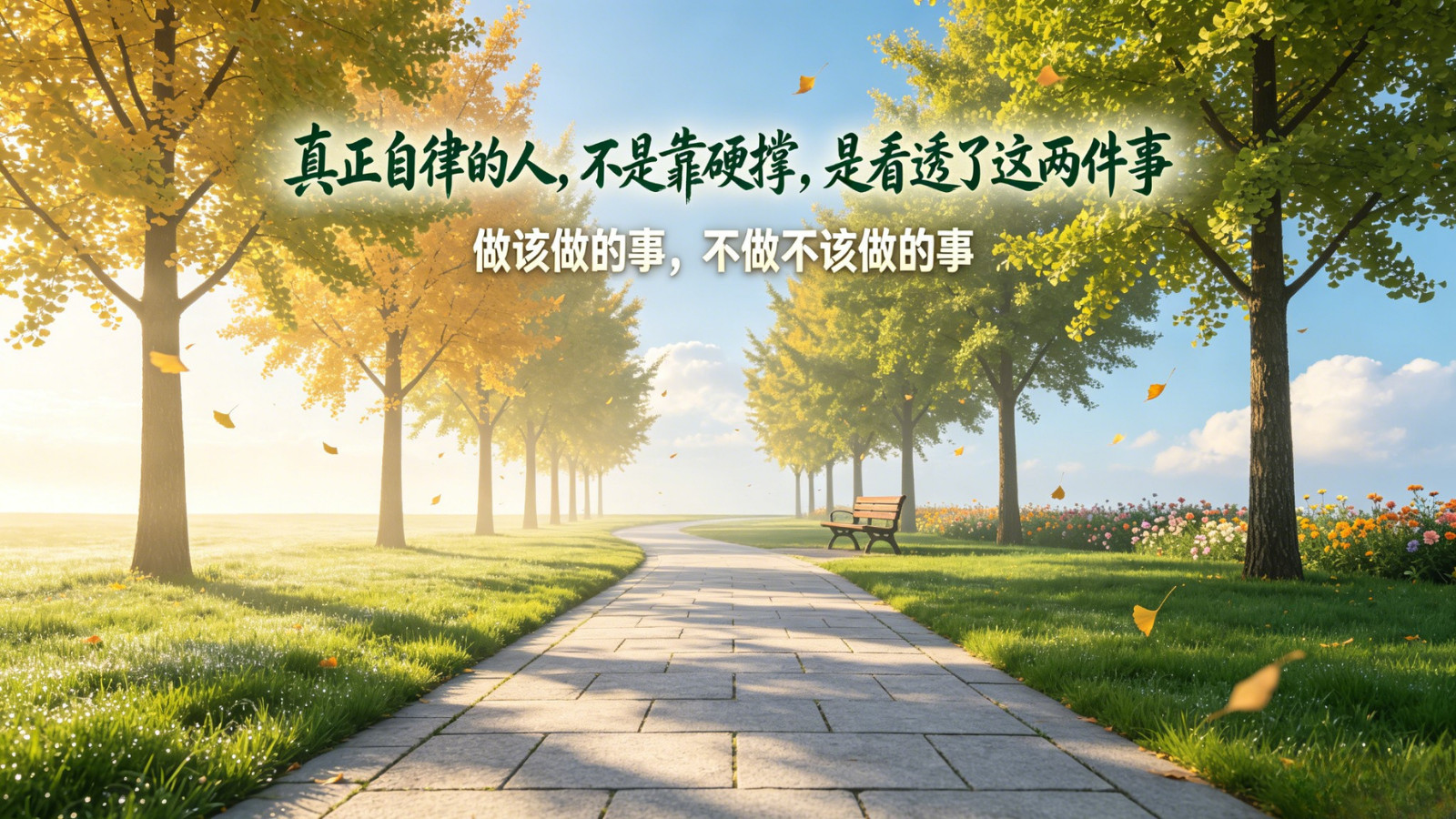 真正自律的人，不是靠硬撑，是看透了这两件事
