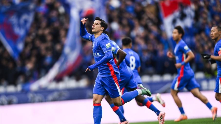 中超：上海申花5-3大连英博，盖伊、拉唐梅开二度，马莱莱传射