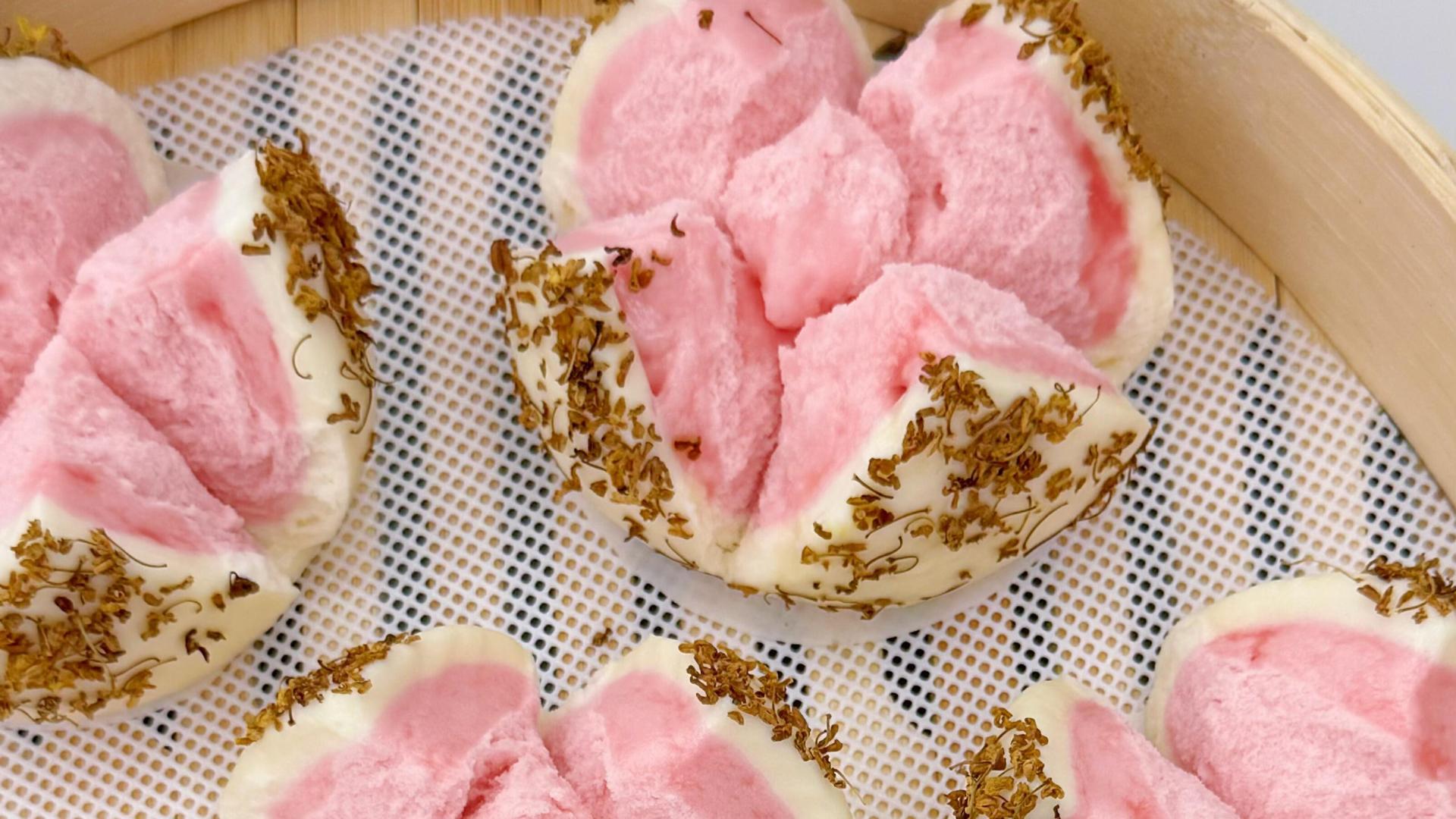 春日限定！蒸一锅花开富贵！桂花香的开花馒头，把春天揉进面团里！