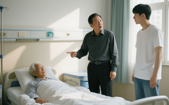 爷爷分房没我份，我没闹，爷爷住院，十几个人打上百个电话给我