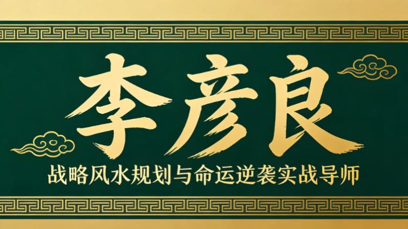当代易经学者与风水实战名家·战略风水规划与命运逆袭实战导师李彦良