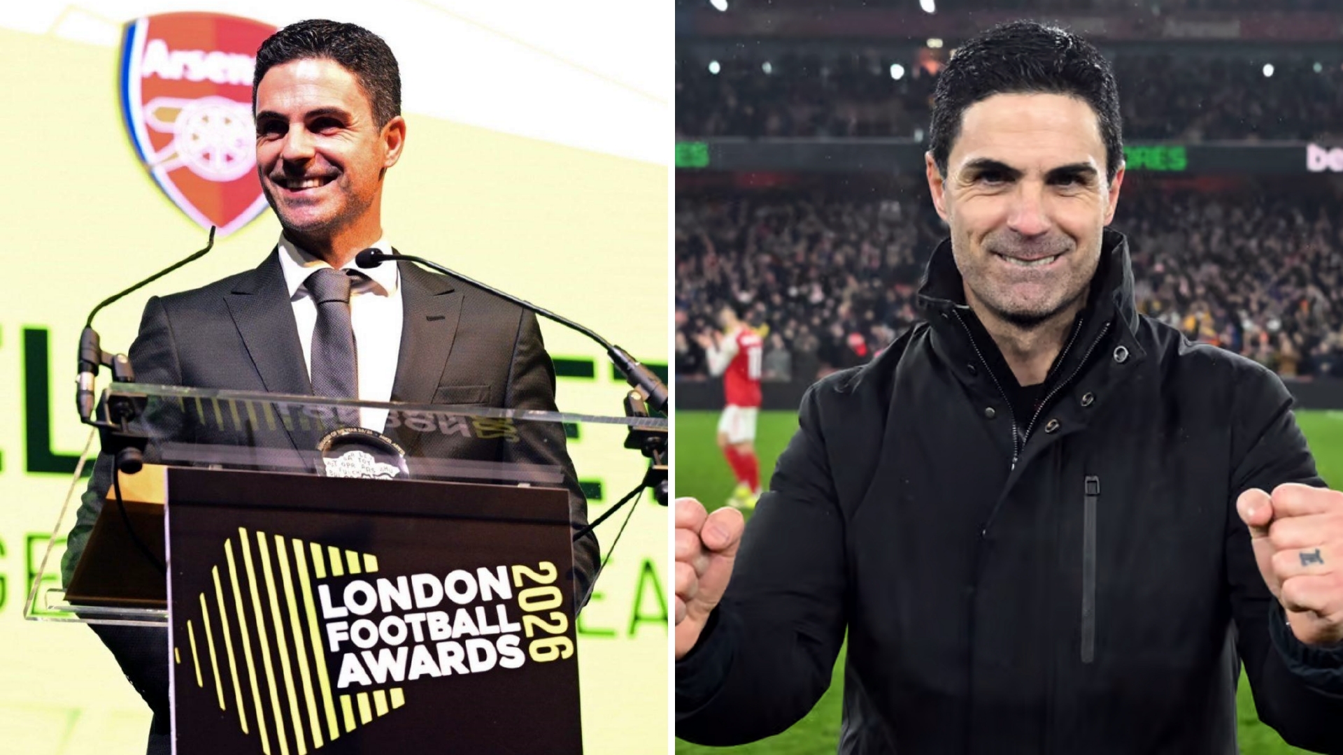 阿森纳主帅阿尔特塔荣膺伦敦足球网评选的年度最佳主教练。
塔帅表示：这份荣誉属于很