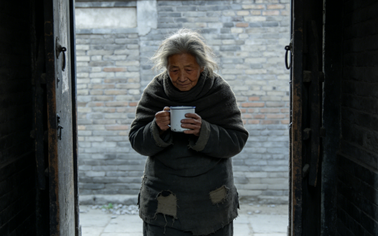 疯老太太在村里转了5年，只有我每天都给她饭，她去世那天，村口开进来28辆黑色宾利，全村人都傻了