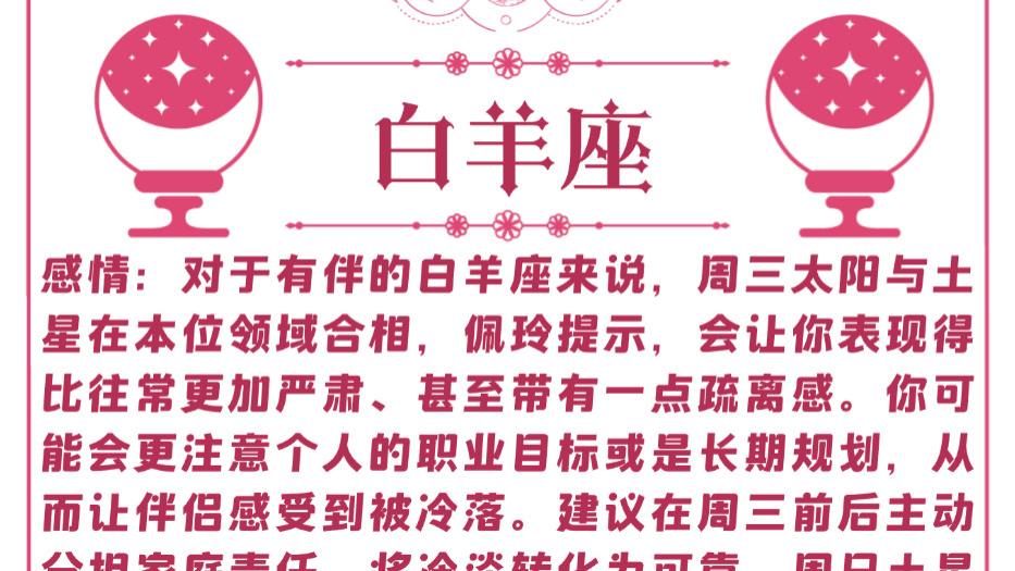 十二星座周运（03/23-03/29）—ezoey徐佩玲26年星座播报