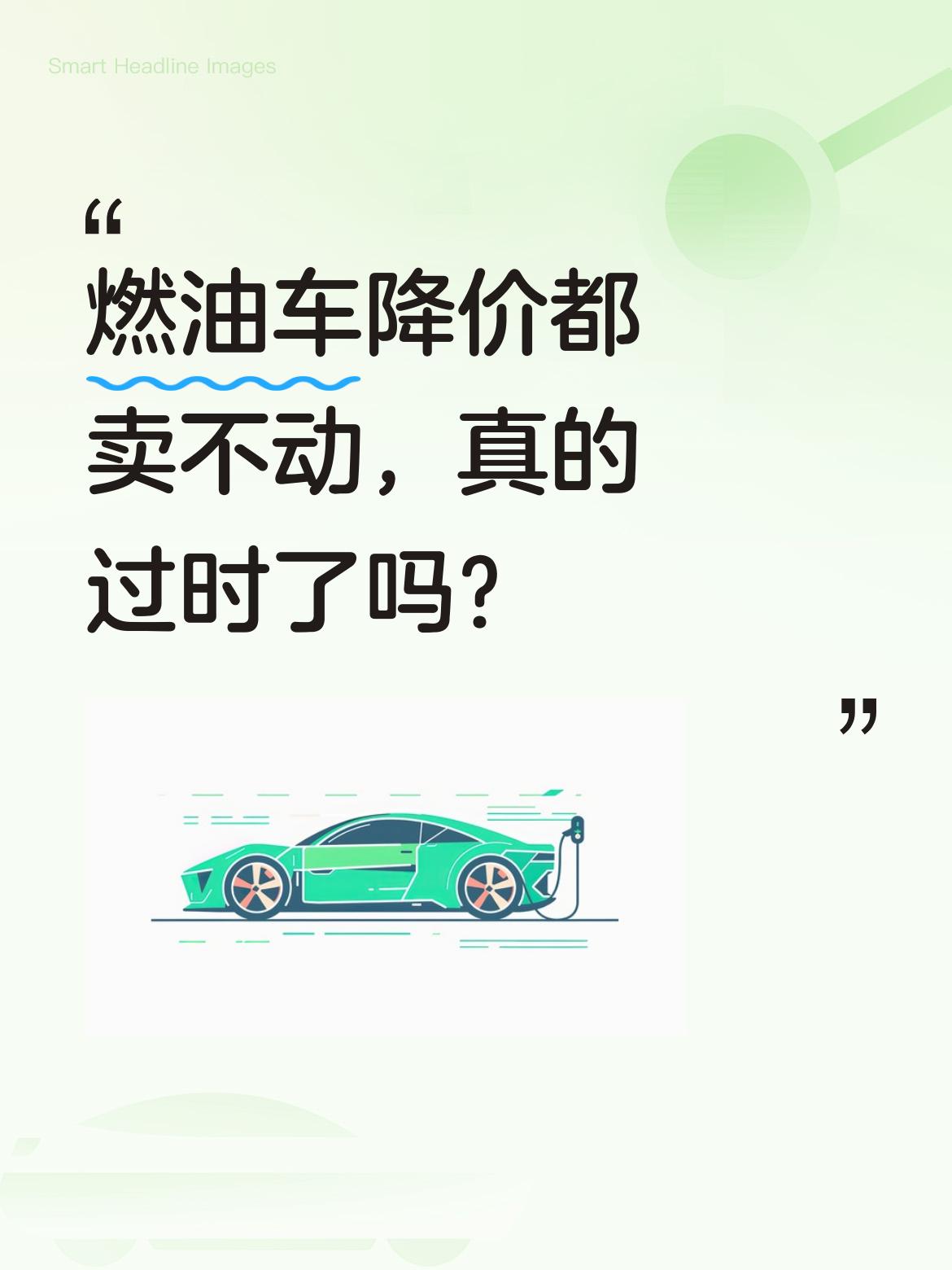 燃油车降价都卖不动，真的过时了吗？