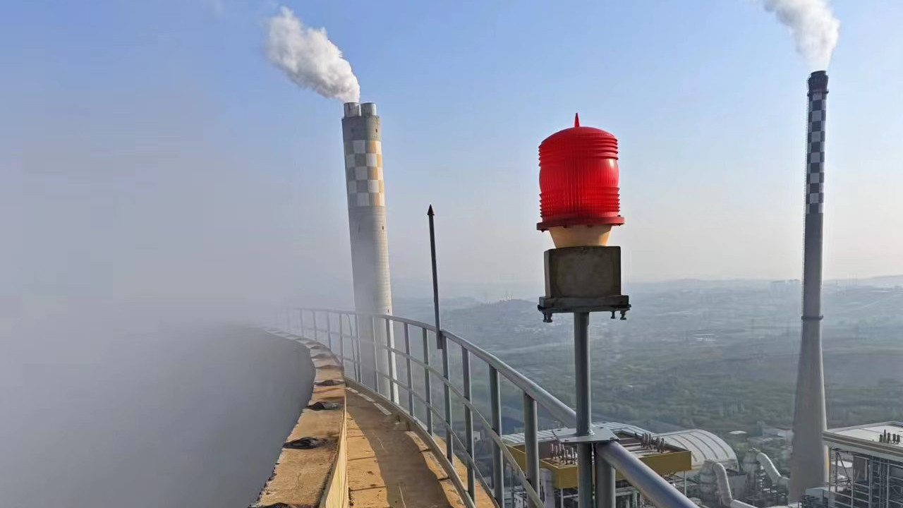 冷却塔航空障碍灯更换修复 修复故障部件