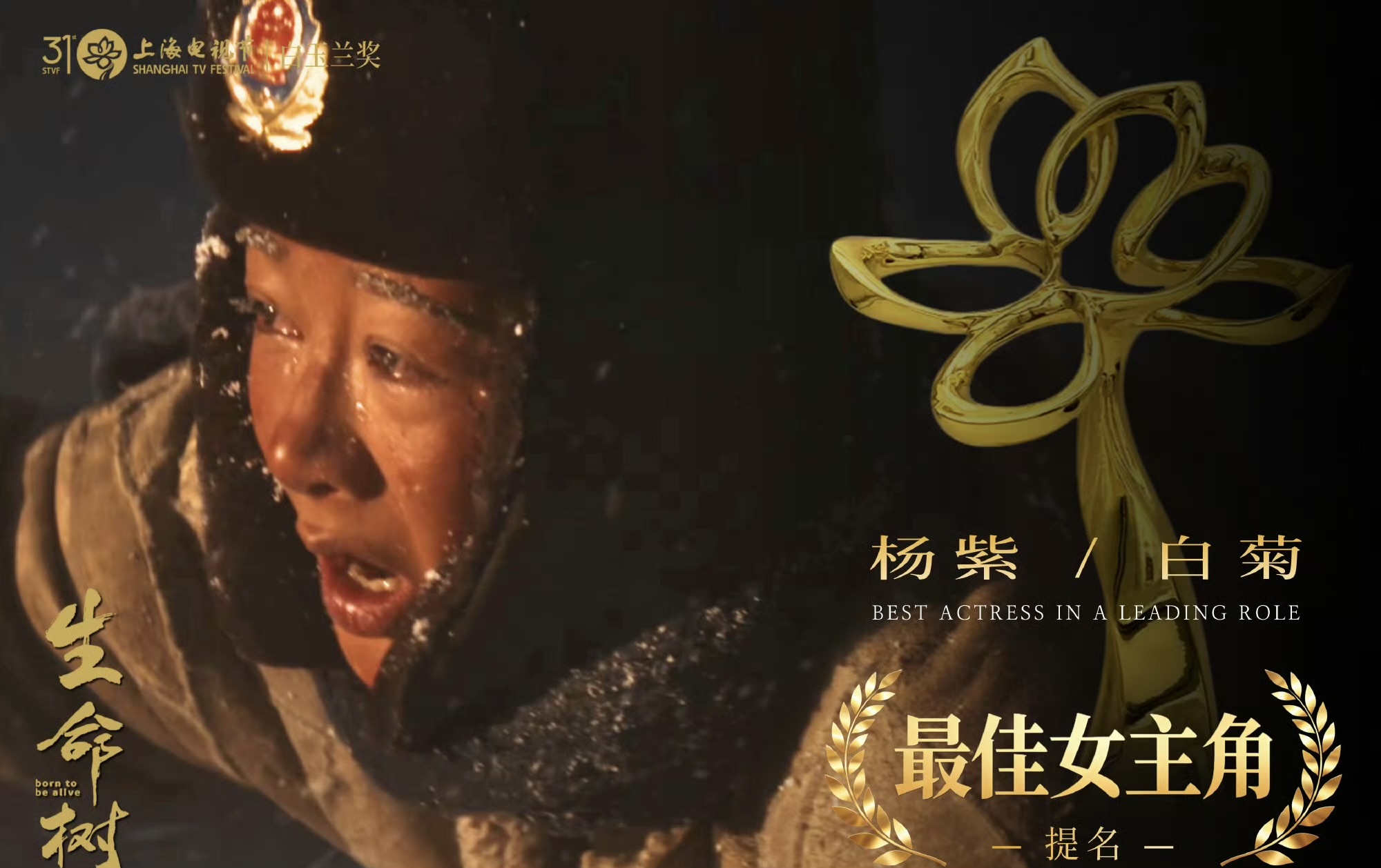 杨紫牺牲了颜值，换回了荣誉，值得。白玉兰视后已经出来了，90后演员杨紫！《生命树