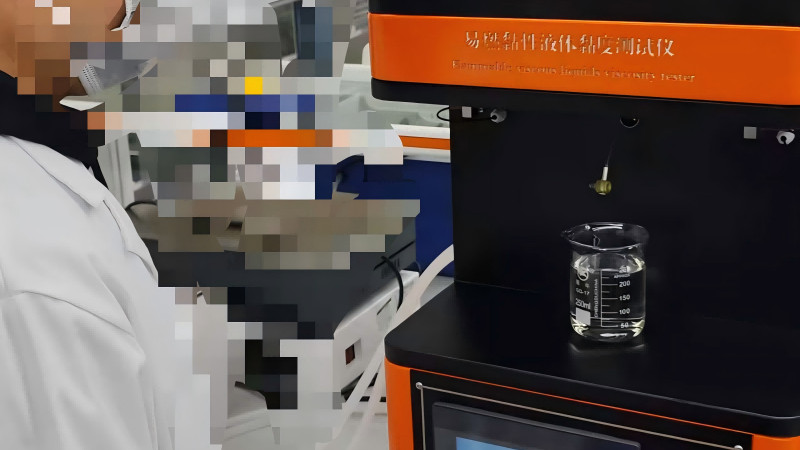 易燃黏性液体黏度试验仪：上海傲颖智能科技有限公司为上海某公司提供上门安装与培训服务