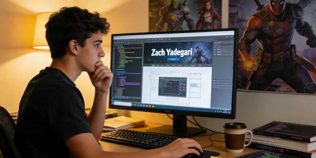 我刚刷到一个新闻，有个19岁的小伙子，叫Zach Yadegari，人家七岁开始