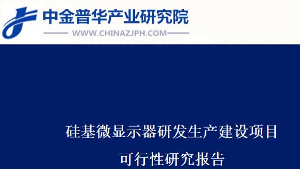 硅基微显示器研发生产建设项目可行性研究报告