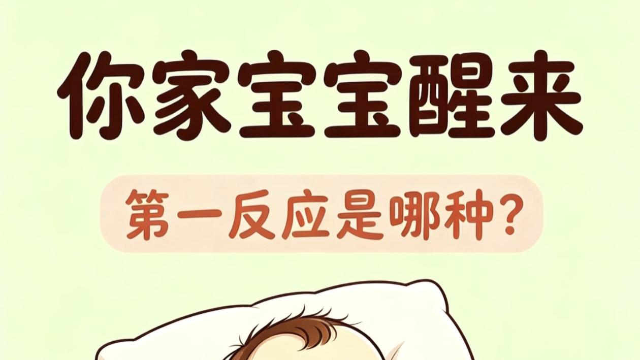 宝宝醒来第一个动作，暴露了他的小秘密