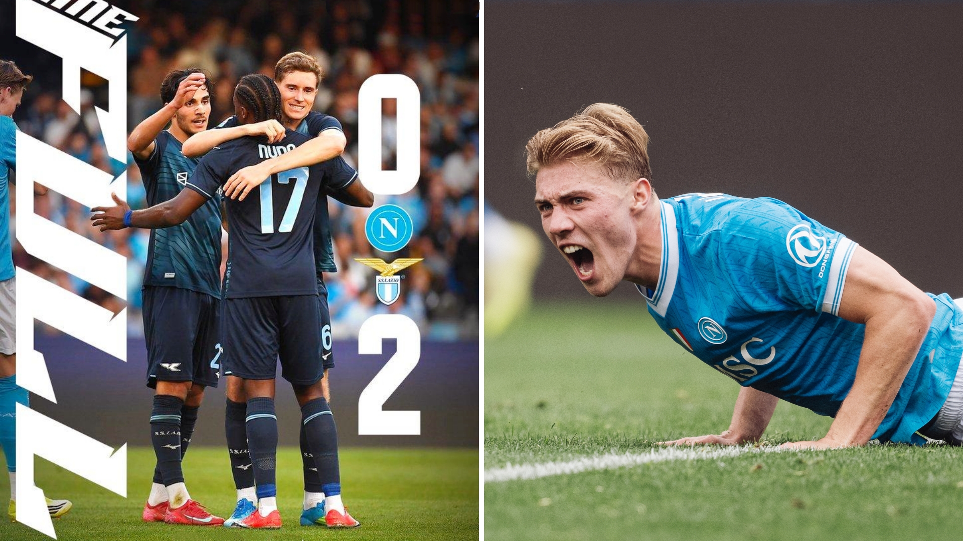 意甲：那不勒斯0-2负于拉齐奥，两场不胜距榜首12分。
坎塞利耶里率先建功，巴什