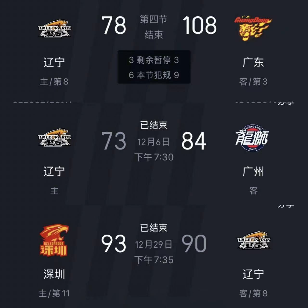 巧合还是天意！本赛季三场辽粤大战辽宁又输44分，亨特还不如布朗