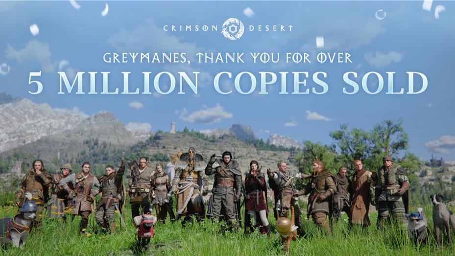 《红色沙漠》销量突破500万份 发售不到一个月