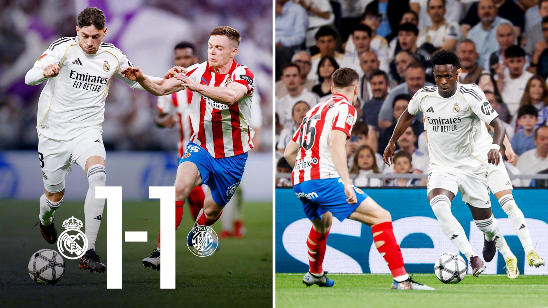 西甲：皇马主场1-1战平赫罗纳，各赛事3场不胜。
巴尔韦德破门，勒马尔世界波扳平