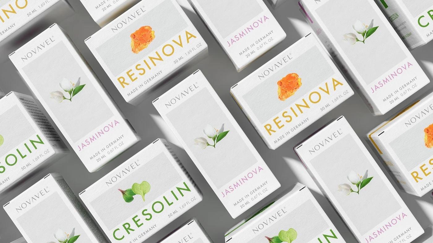 天然护肤品NOVAVEL品牌的包装设计