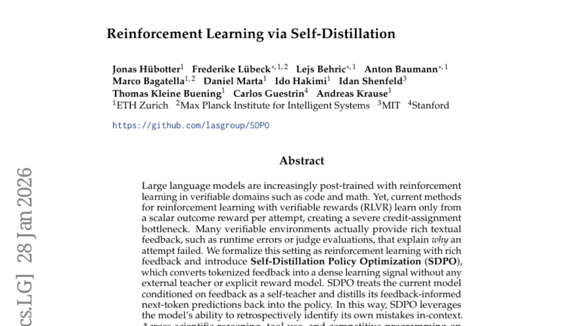 ETH苏黎世等顶级机构联合攻关：AI自我纠错新突破
