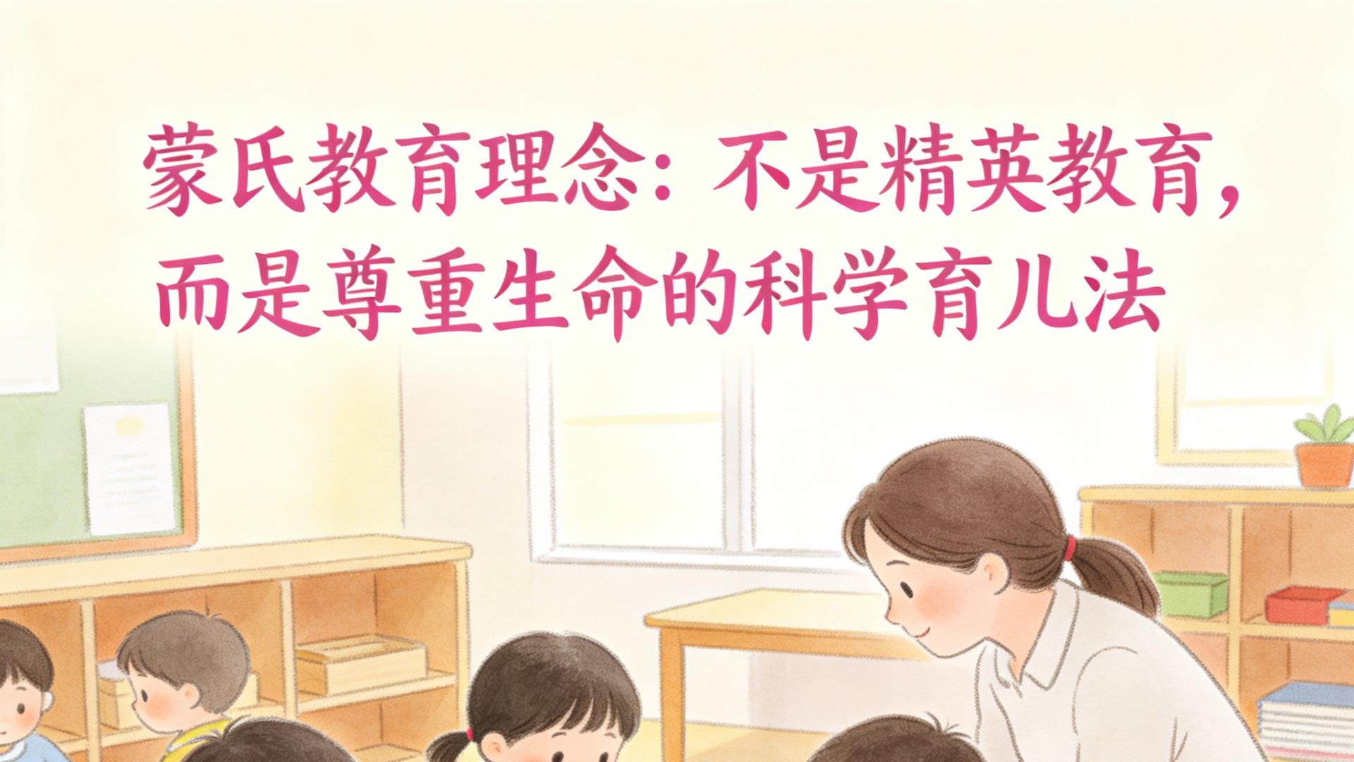 蒙氏教育理念：不是精英教育，而是尊重生命的科学育儿法