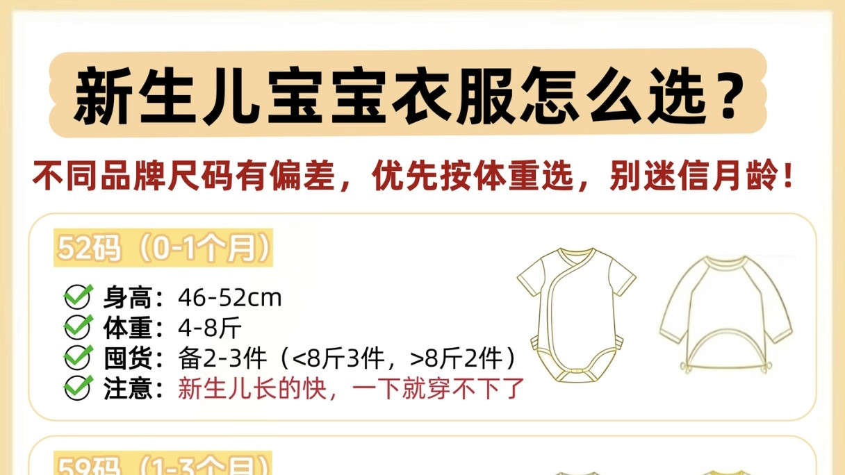 终于有人把新生儿衣服怎么囤讲清楚了！