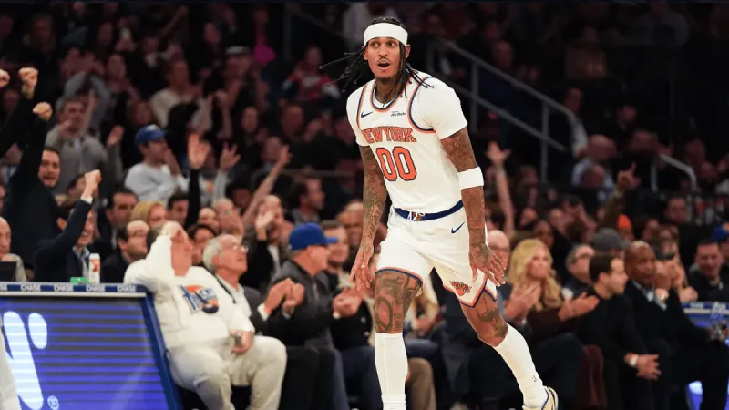 NBA常规赛尼克斯以136-96战胜公牛

本场比赛，尼克斯球员克拉克森出战9分