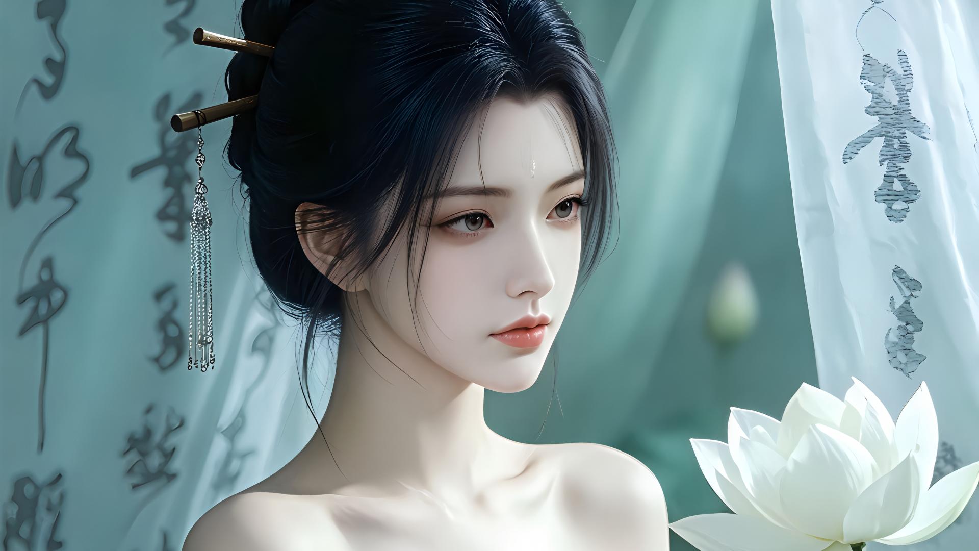 国漫女神｜《诛仙》陆雪琪壁纸：月下执剑雪满衣，十年等候终不负！