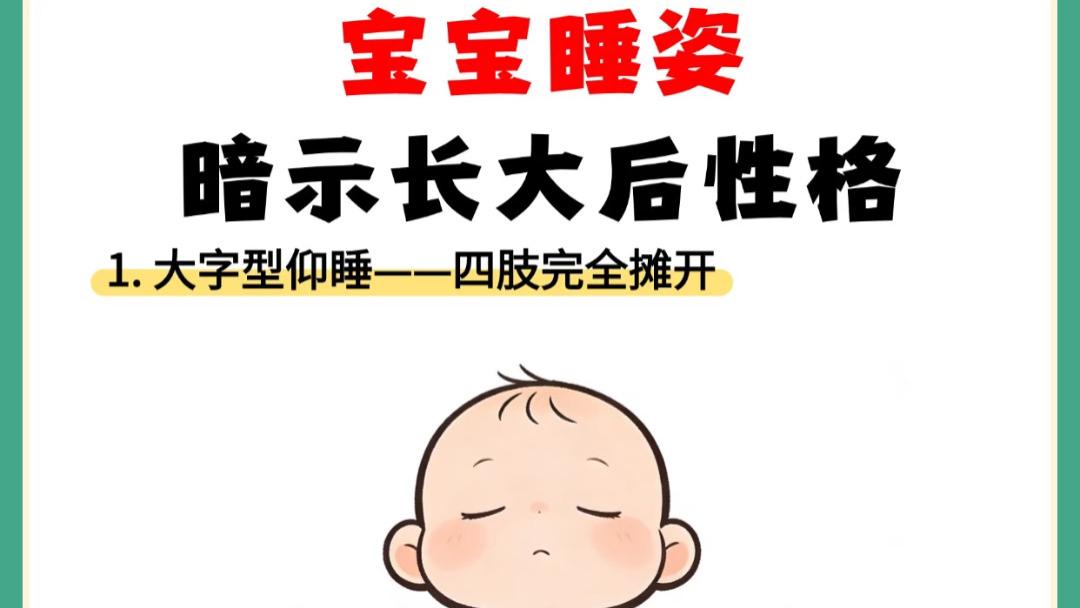 宝宝睡觉姿势千奇百怪，原来每一种都藏着长大后的小秘密，你家娃是哪种？