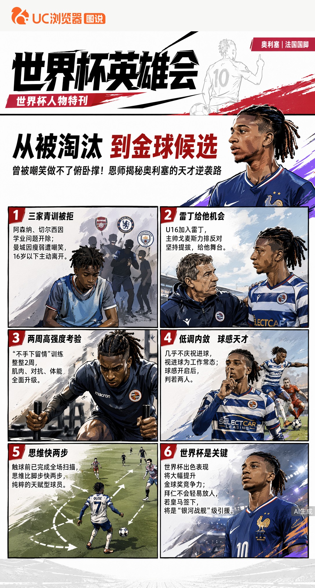 曾被嘲笑做不了俯卧撑！恩师揭秘奥利塞的天才逆袭路