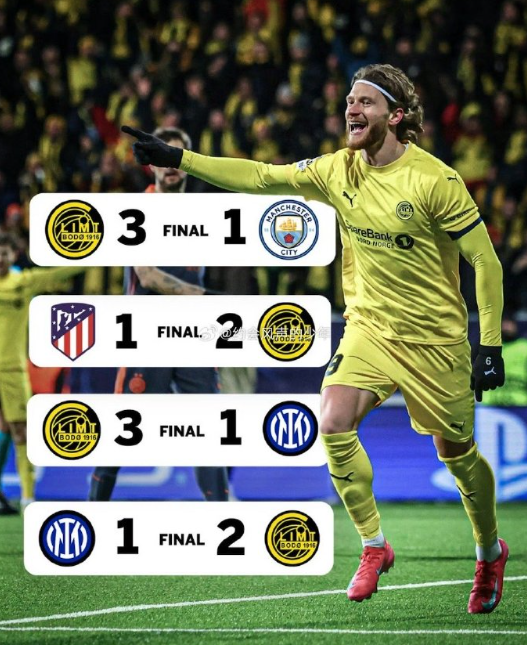 一觉醒来，国米在狂攻之下主场1比2输给了博德闪耀，被后者双杀，无缘欧冠16强，博