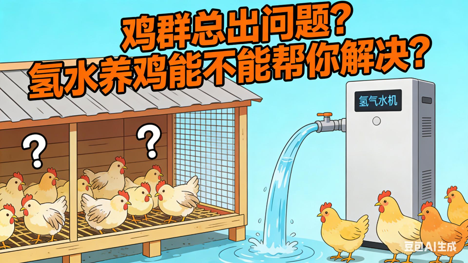 鸡群总出问题？氢水养鸡能不能帮你解决？