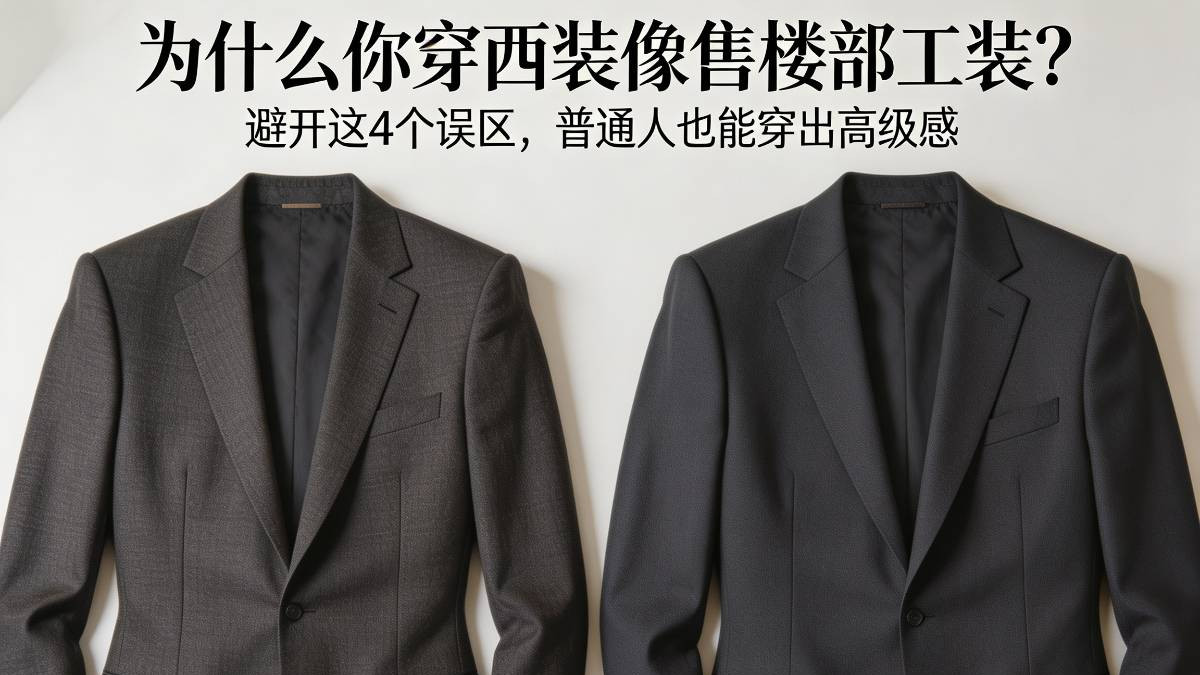 为什么你穿西装像售楼部工装？避开这4个误区，普通人也能穿出高级感