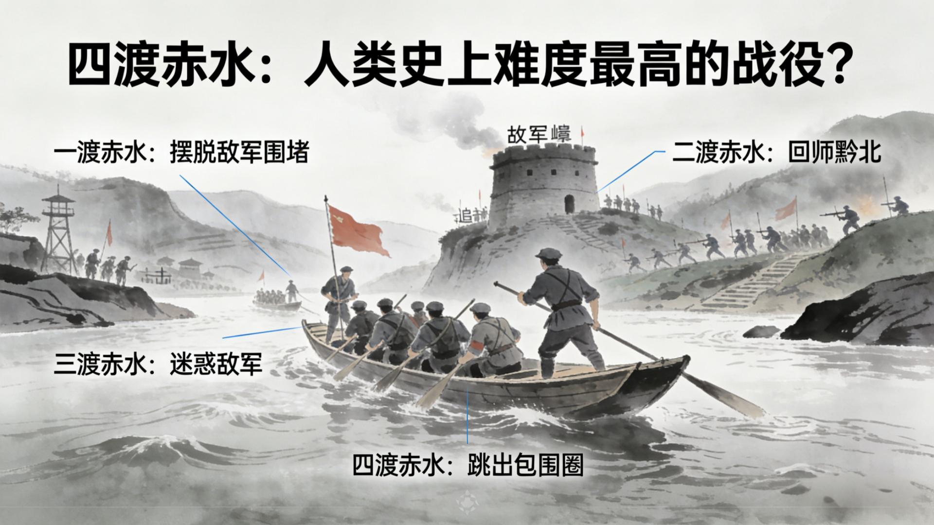 四渡赤水是人类史上难度最高的战役吗？