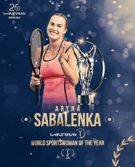 萨巴伦卡获得今年劳伦斯最佳女运动员奖！网球项目拿下佳女和佳男，大丰收