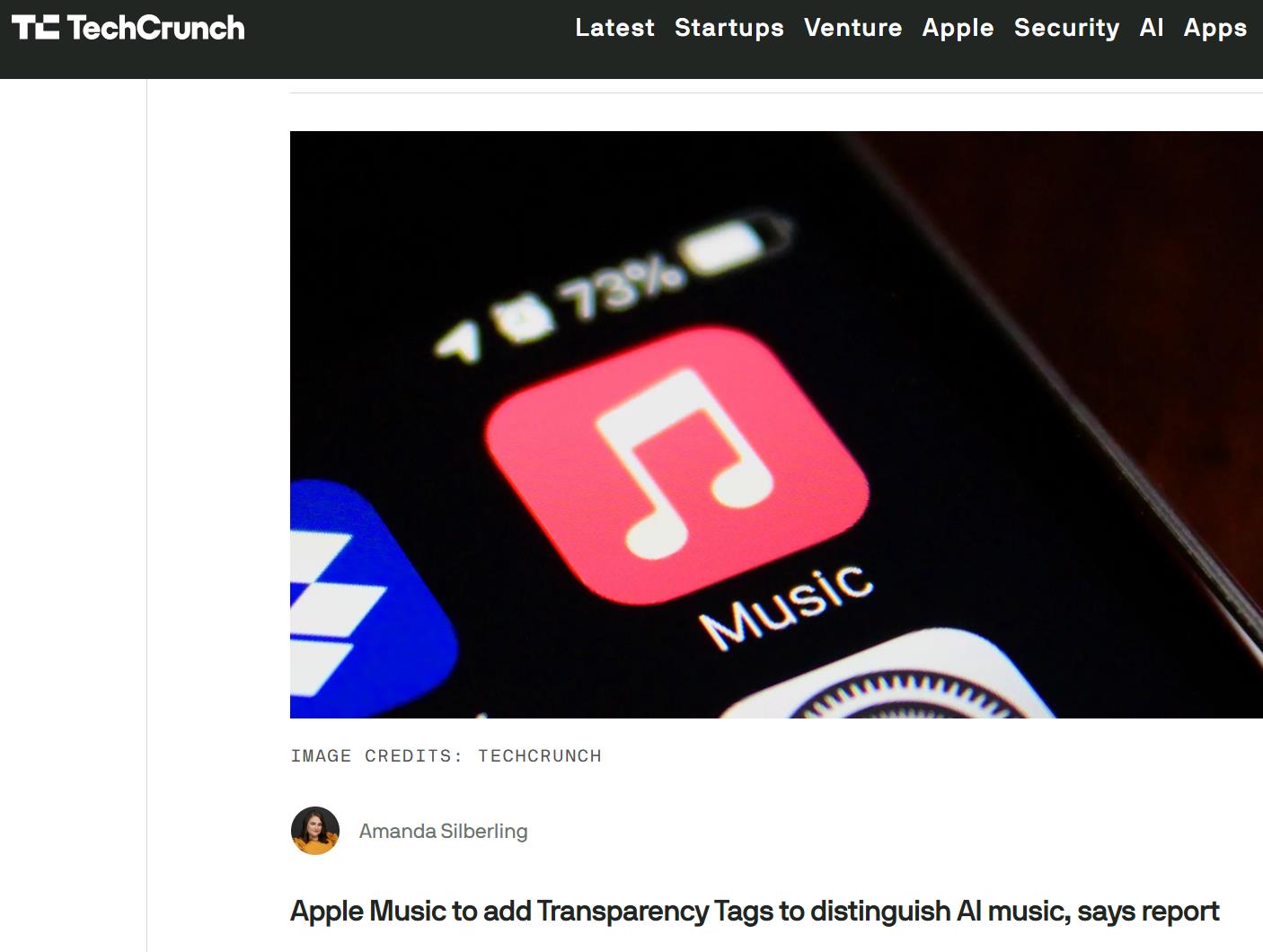 Apple Music 引入AI透明度标签：发行商可选择性披露AI生成内容