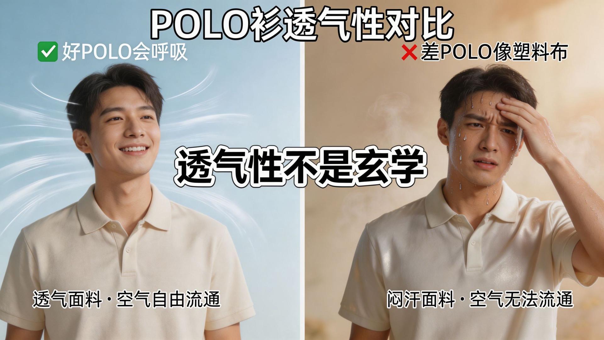 好的POLO衫会呼吸，差的POLO衫像塑料布——透气性不是玄学
