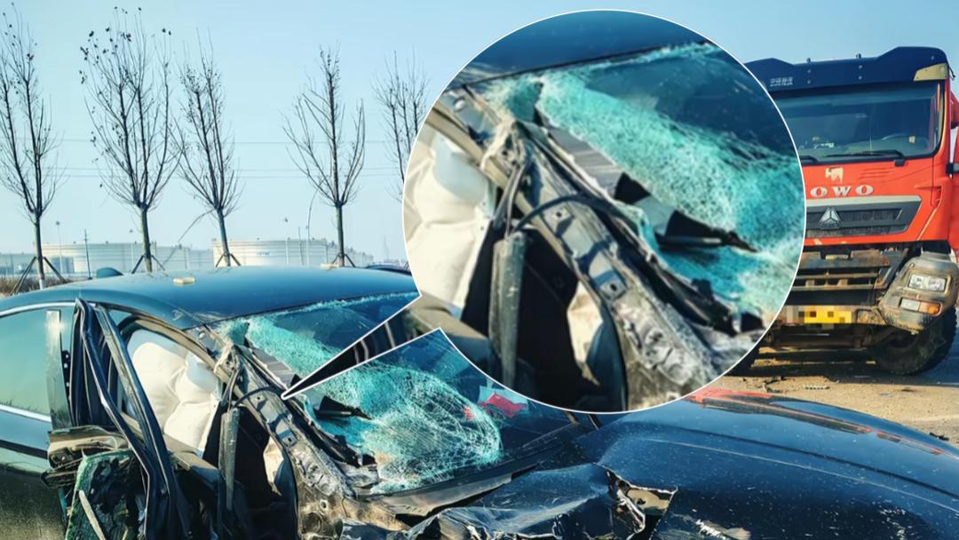 和大卡车相撞才知道，林肯Z的星盾车身有多顶