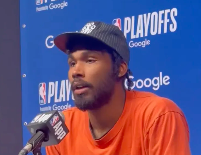 NBA季后赛，火箭球员塔里-伊森接受了记者采访，伊森表示他的能量和努力拼搏为火箭