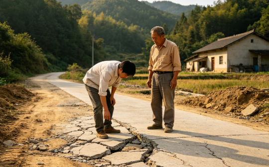 镇长小舅子偷工减料修舟岩村道路埋下隐患，一纸工程凭证曝光千万贪腐，五年仕途彻底归零