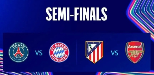 欧冠四强对阵：巴黎vs拜仁，阿森纳vs马竞

巴黎拜仁证明自己实力超群，马竞证明