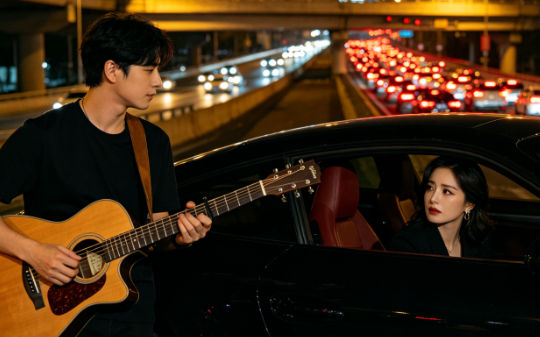 我在工地弹吉他，被富婆嘲笑是废物，直到她公司年会上我唱了一首歌