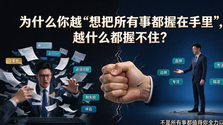 为什么你越“想把所有事都握在手里”，越什么都握不住？