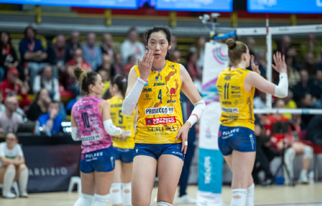 3月4日布斯托阿斯奇奥，意甲女排1/4决赛第二回合，科内利亚诺客场3-0(25-