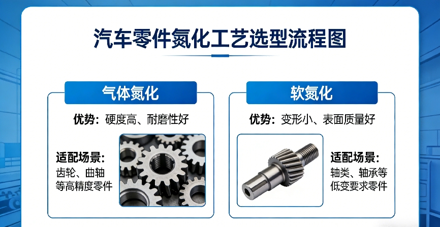 发动机传动件氮化：软氮化与气体氮化怎么选