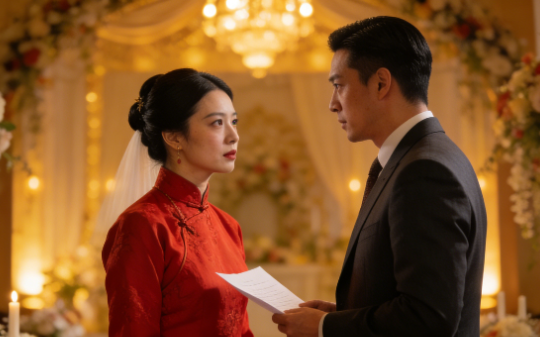 婚礼现场准婆婆逼我签不平等协议，签完该我提条件了——要么你儿子入赘，要么这婚我不结了！